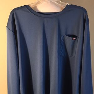 Dickies Men's Gray Blue Long Sleeve Crew Neck T-shirt, 3XL